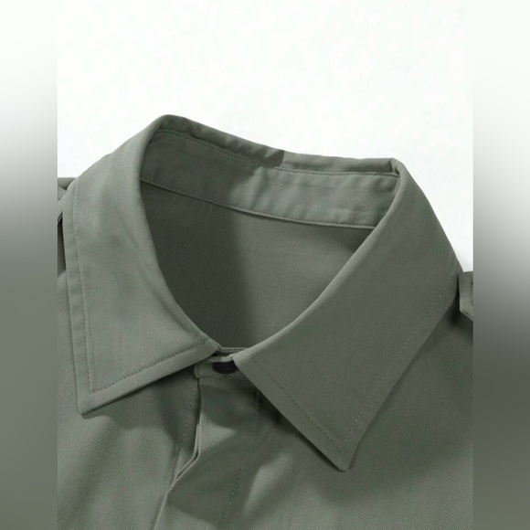 Men's Casual Long Sleeve Button Up Top And Pants Two-piece Set - Picture 5 of 5